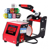 11oz Prensa Térmica Canecas Sublimador Touch Screen Cor Vermelho/preto 110/220V