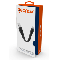 Cabo Geonav Em Silicone Flexível, Micro USB | 12cm, Preto, MI012B
