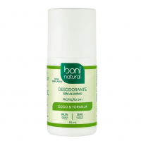 Desodorante Roll-On Sem Alumínio, Natural, Vegetal E Vegano, Coco E Toranja, 55ml