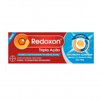 Redoxon Tripla Ação Vitamina C, D & Zinco Sabor Laranja 10 Comprimidos Efervescentes