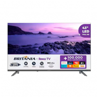 Britânia Smart TV 43 Polegadas Full HD B43CRA Roku TV LED HDR10