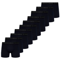 Kit 10 Cuecas Boxer Microfibra Lisa Preta Convencional