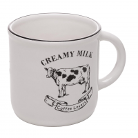 LYOR - Caneca Creamy Milk 180ml Branca Cerâmica