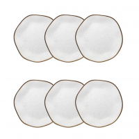 Conjunto De 6 Pratos Sobremesa 21,5cm Ryo Maresia