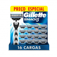 Gillette Mach3 Carga Para Aparelho 16 Unidades
