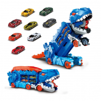 Caminhão Dinossauro Pista Com Maleta Azul