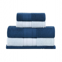 Buddemeyer Jogo De Toalhas Melissa Extra Soft Banho Azul/Azul Marinho 5pç