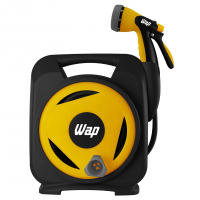 WAP Mangueira Para Jardim Com Enrolador E Esguicho Multiplo GMEEM01, 12 Metros, Engates Rápido 1/2"