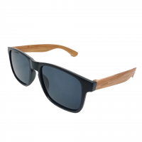 Óculos De Sol Quadrado Doxa Bambu Com Proteção UV Cinza-escuro