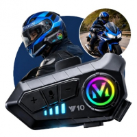 Fone De Ouvido Para Capacete Intercomunicador Bluetooth Headset Rgb Sem Fio