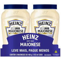 Heinz Pack Maionese Tradicional, 400G - 2 Unidades