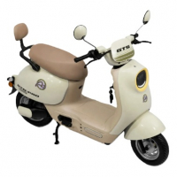 Bicicleta Elétrica Gts 600w A3 Urbana Vintage Estilo Scooter Branco / Verde
