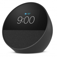 Echo Spot Com Alexa (Geração Mais Recente) | Despertador Inteligente Com Som Vibrante | Cor Preta