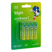 Pilha Alcalina AAA Com 8 Unidades Elgin Palito
