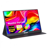 Bettdow Monitor Portátil 15,6'' FHD 1080P - USB-C Dupla HDMI - IPS Com Suporte VESA