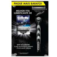 Kit Mach3 Carbono 1 Cabo + 2 Refis, Higiene Pessoal