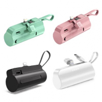 Carregador Portátil Mini Power Bank 10000mAh Com 02 Saídas Tipo-C / Lightning