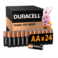 Duracell Pilhas Alcalinas AA Pequena Pack 24 Unidades