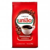 Café Torrado E Moido Tradicional Pouch 500g Intensidade 8 União Pacote