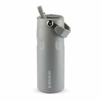 Stanley - Garrafa De Água Aerolight Flip Straw, Canudo Integrado, Abertura Grande, Aço Inoxidável Leve, 473ml Ash
