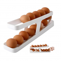 Organizador De Ovos Geladeira 2 Níveis Rolante – Porta Ovos Dispenser Automático - Marketplace