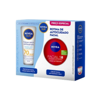 Protetor Solar Facial Nivea Sun Antissinais FPS70 40ml + Creme Facial Antissinais Nivea 5 Em 1 100g