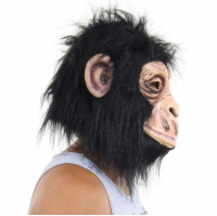 Mascara Macaco Sulamericana Fantasias Preto/Bege único