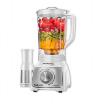 MONDIAL, Liquidificador Turbo, Branco/Inox, 1100W, 220V - L-1100-WI
