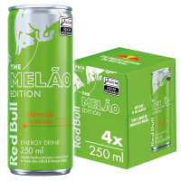 Pack De 4 Latas Red Bull Energético, Melão Edition, Maracujá E Melão, 250ml