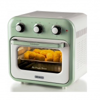 Ariete 4632, Fritadeira 2 Em 1, Air Fryer E Forno Elétrico Vintage Verde, Capacidade De 16 Litros, 1400 Wats, Porta Transparente - 127V