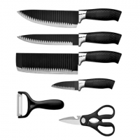 Kit Conjunto Jogo De Facas Antianderente Kit 6 Peças Chef Cozinha Aço Inoxidável Churrasco