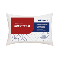 Travesseiro Poliéster Siliconizado Ortobom 45x65cm Fiber Team Branco 1 Peça