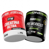 Kit Creatina Ultra 300g e Pre Treino Diabo 300g FTW