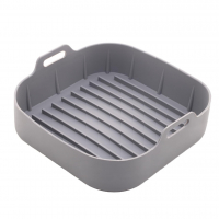 LYOR - Forma Quadrada De Silicone Para Air Fryer Cinza 20Cm X 7Cm