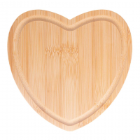 LYOR - Tábua De Bambu Heart 17cm X 16,5cm X 1cm