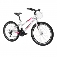 Caloi Bicicleta Infantil Ceci, Aro 24, Câmbio 21 Velocidades, Branca