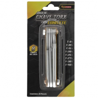 Jogo De Chave Torx Tipo Canivete C/ 8pçs - Cm36