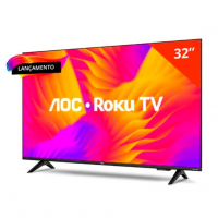 Smart TV LCD LED 32" AOC 32S5155/78G - Wi-Fi, HD, Quad Core, Dolby Áudio, 60 Hz