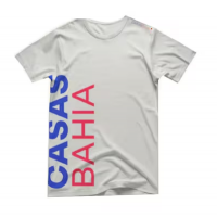 Camiseta Manga Curta Casas Bahia - Branca - Branco G