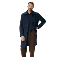 Trench Coat Tecnológico Repelente à Água Azul