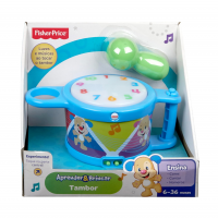 Fisher-Price Aprender E Brincar Brinquedo Para Bebês Tambor Para Crianças A Partir De 6 Meses