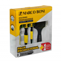 Marco Boni Kit Prof 3 Escovas Thermal Ceramic E 1 Escova Raquete Desembaraçante