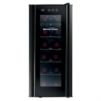 Adega Climatizada Brastemp 12 Garrafas Com Painel Touch All Black BZC12 B Preto