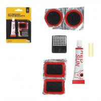 Kit Reparo Para Bicicleta Bike Pneu Câmara De Ar 8 Peças Com Remendos Frio