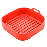 LYOR - Forma Quadrada De Silicone Para Air Fryer Vermelha 20cm X 7cm