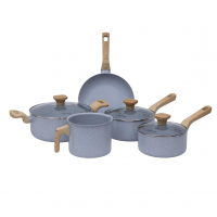 Mimo Style, Conjunto De 5 Panelas Com Tampa De Vidro Temperado Pratic Cook Grafite