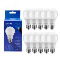 Kit 10 Lâmpada Led 9w Bulbo Soquete E27 Casa Comércio Cor Da Luz 6500k Voltagem