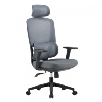 Cadeira De Escritório Dr. Office Work Pro, Ajustável, Mesh, Reclinável, Cinza