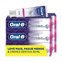 Oral-B Pasta De Dente 3D White Brilliant Fresh Micropartículas Branqueadoras 53 Ml, 6 Unidades