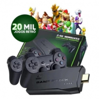 Video Game Stick 4K Com 20000/30000 Jogos 64gb 2 Controles Sem Fio